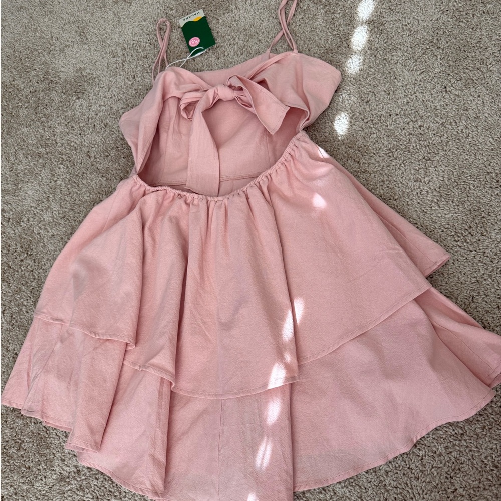 Halara Backless Adjustable Strap Tied Back Mini C… - image 4